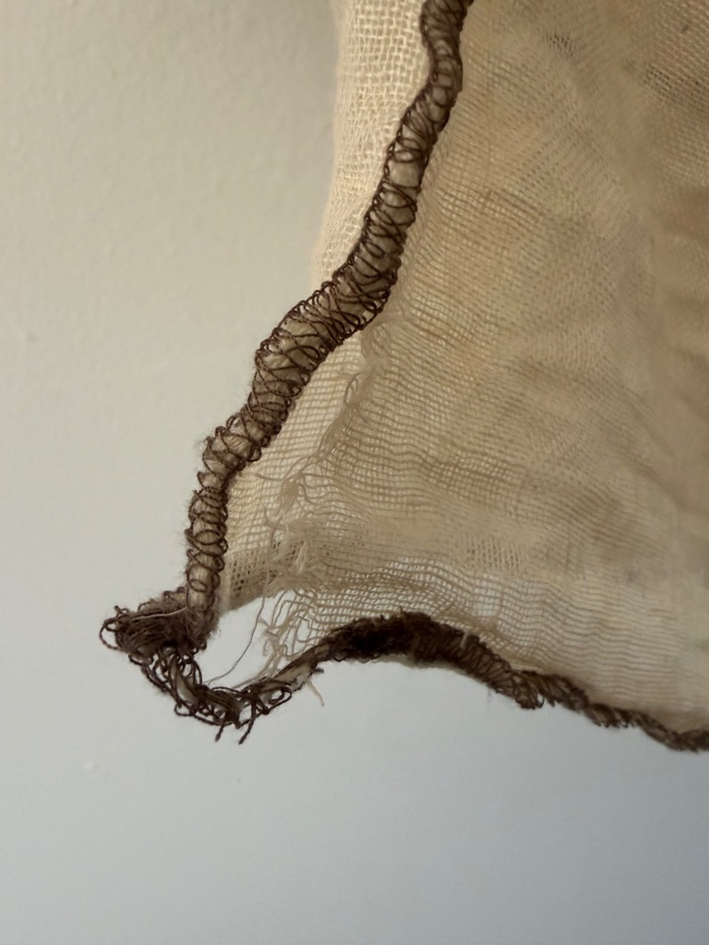 Bodil Sheer Linen Gauzy Oversized Lagenlook Blouse Top Natural Art to Wear MED - Picture 7 of 7